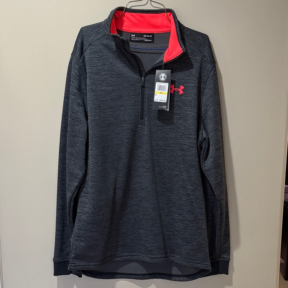 New with tags, under armour coldgear quarter zip, medium